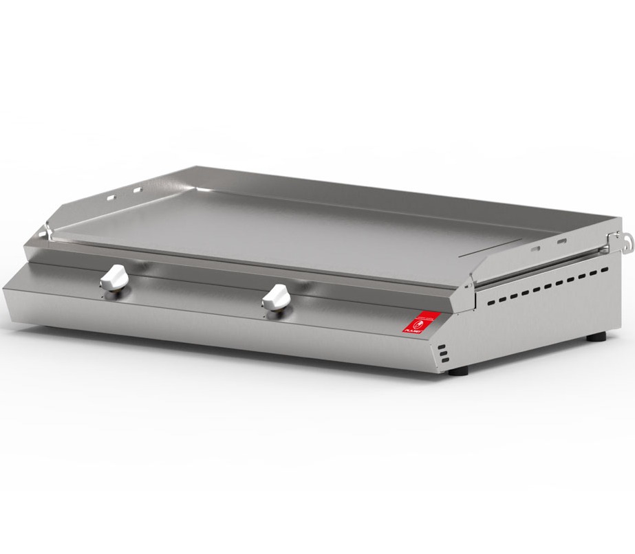 Plancha gaz en inox avec couvercle - Chef 80