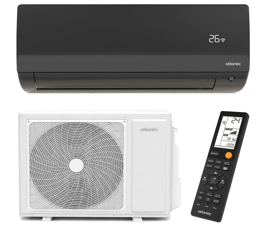 Climatiseur Reversible Monosplit Mural MURAO PREMIUM Noir 5.3 KW Atlantic