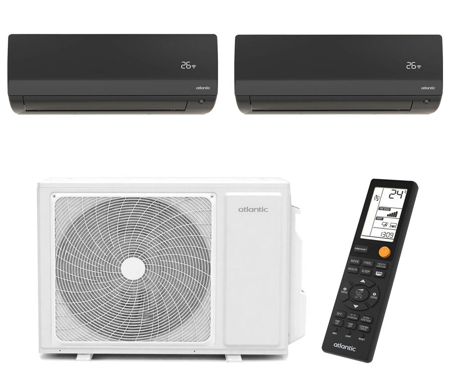 Pack Bisplit Atlantic MURAO PREMIUM Noir Salon 50m² - Chambre 15m²