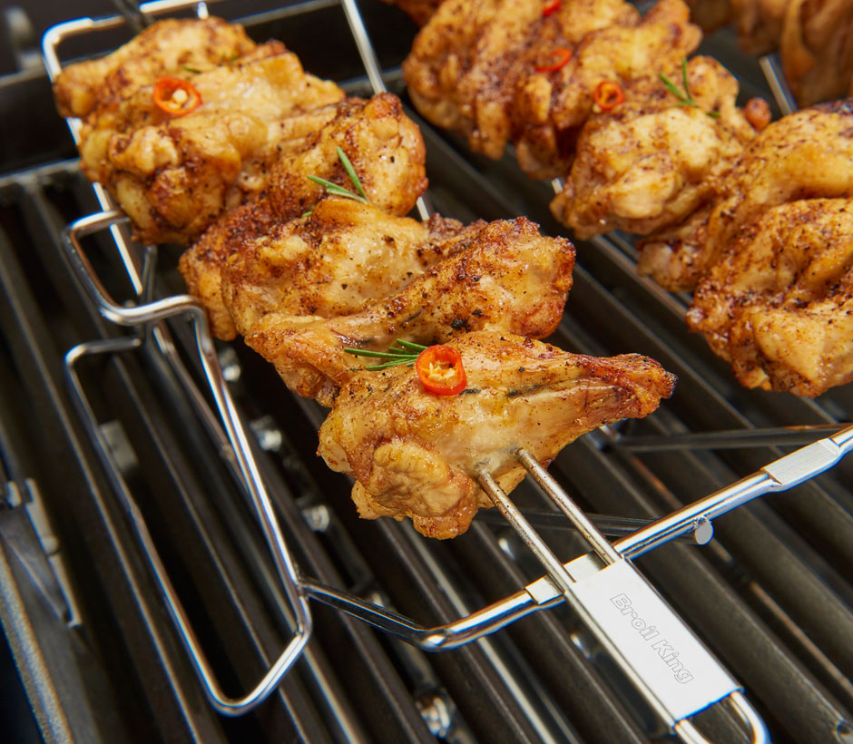 Brochettes sur support pour barbecue, Rösle 