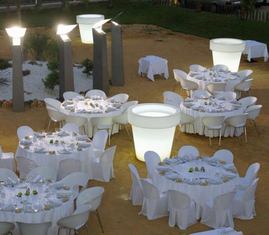 Eclairage Décoration extérieur Pot magnolia 130 lumineux