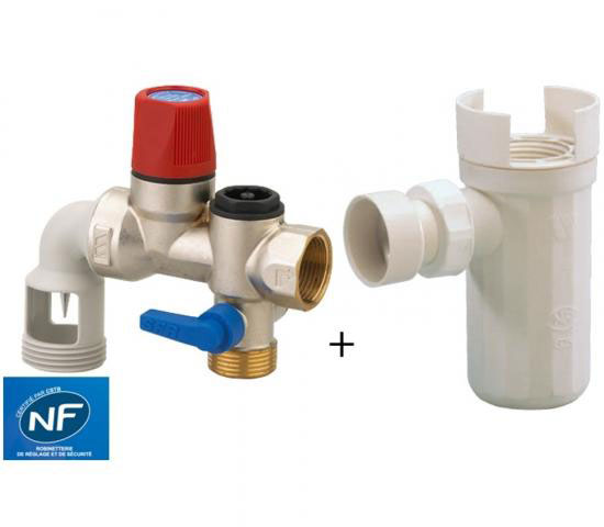 Pièce chauffe eau Groupe De Sécurite Nf Coudé