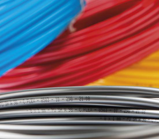 Tube air comprimé Pa12 Diam.4/6 Couronne 25m Bleu