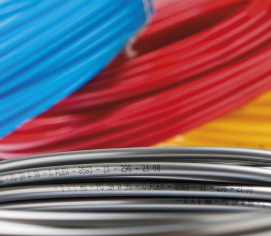 Tube air comprimé Pa12 Diam.4/6 Couronne 25m Trans.