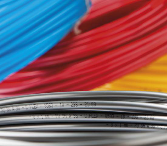 Tube air comprimé Pa12 Diam.6/8 Couronne 25m Trans.