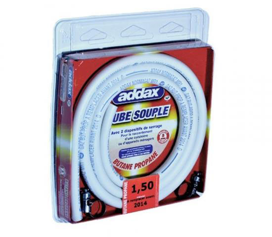 Tuyaux butane propane flexible 5 Ans, Collier, 1m00