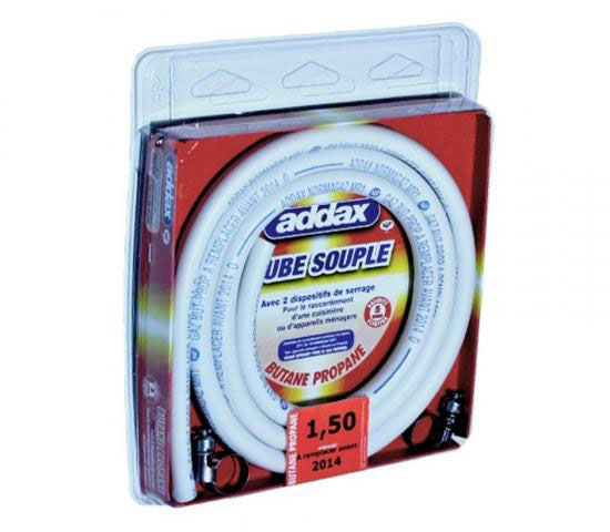Tuyaux butane propane flexible 5 Ans, Collier, 1m50