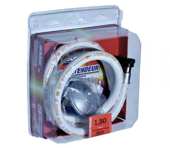 Tuyaux butane propane Kit 10 Ans 1m50 + Détendeur